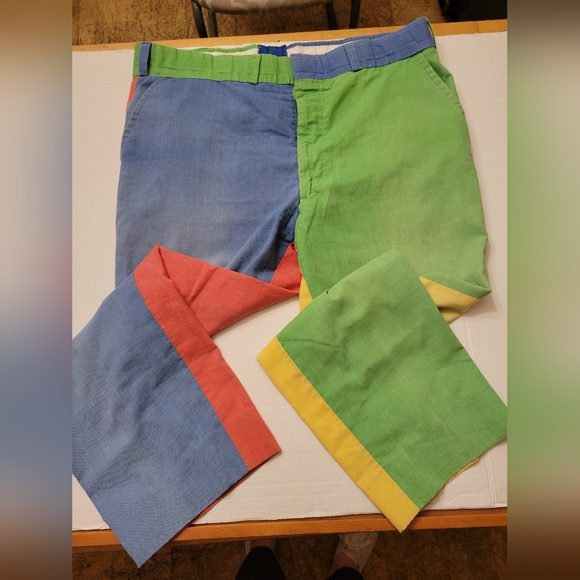 Talbots Pants - Womens 1990s Vintage Talbots Quad Colored Slacks 19" Waist